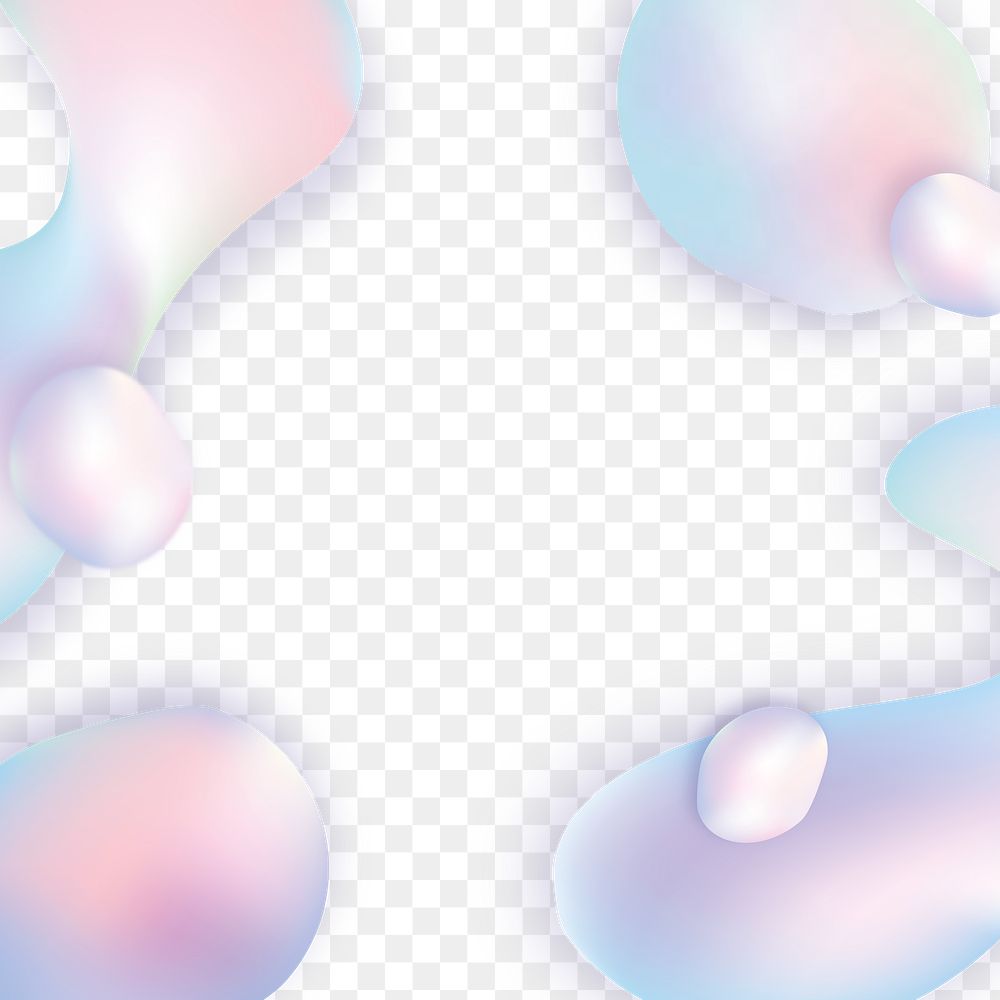 Holographic frame png background, iridescent abstract design
