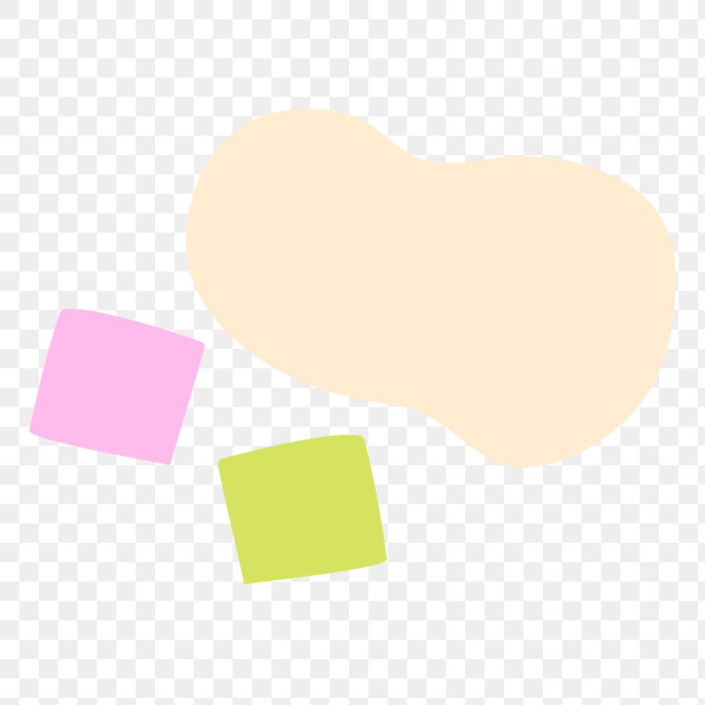 Abstract blob png sticker, colorful design element on transparent background