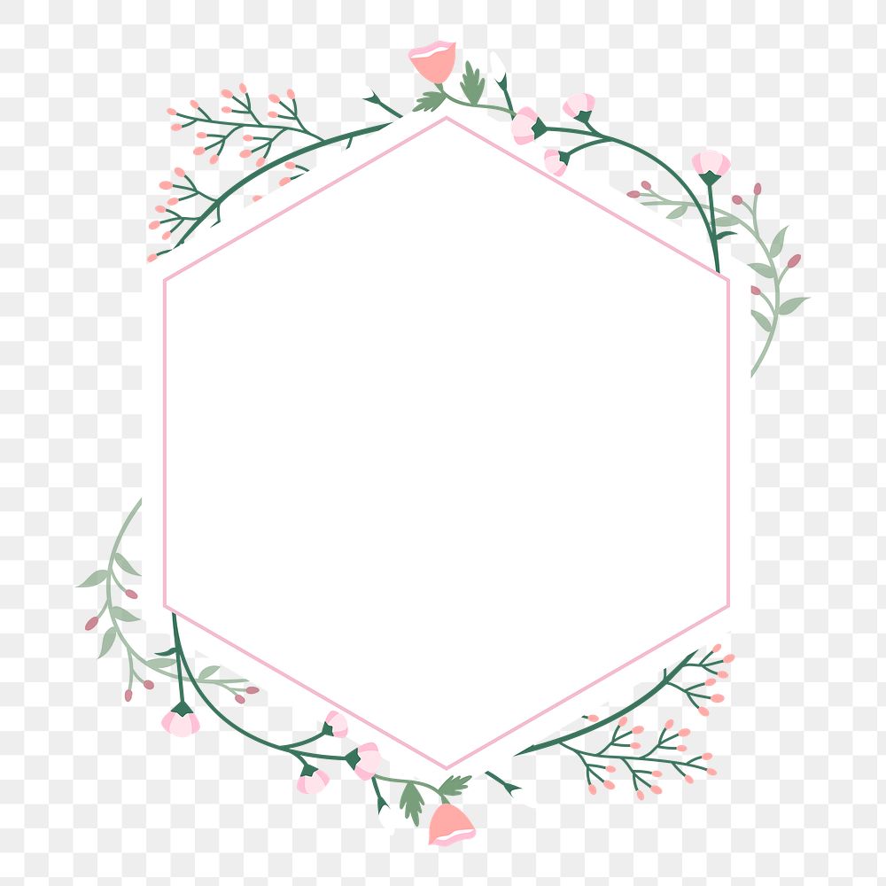 Png frame with wildflower border