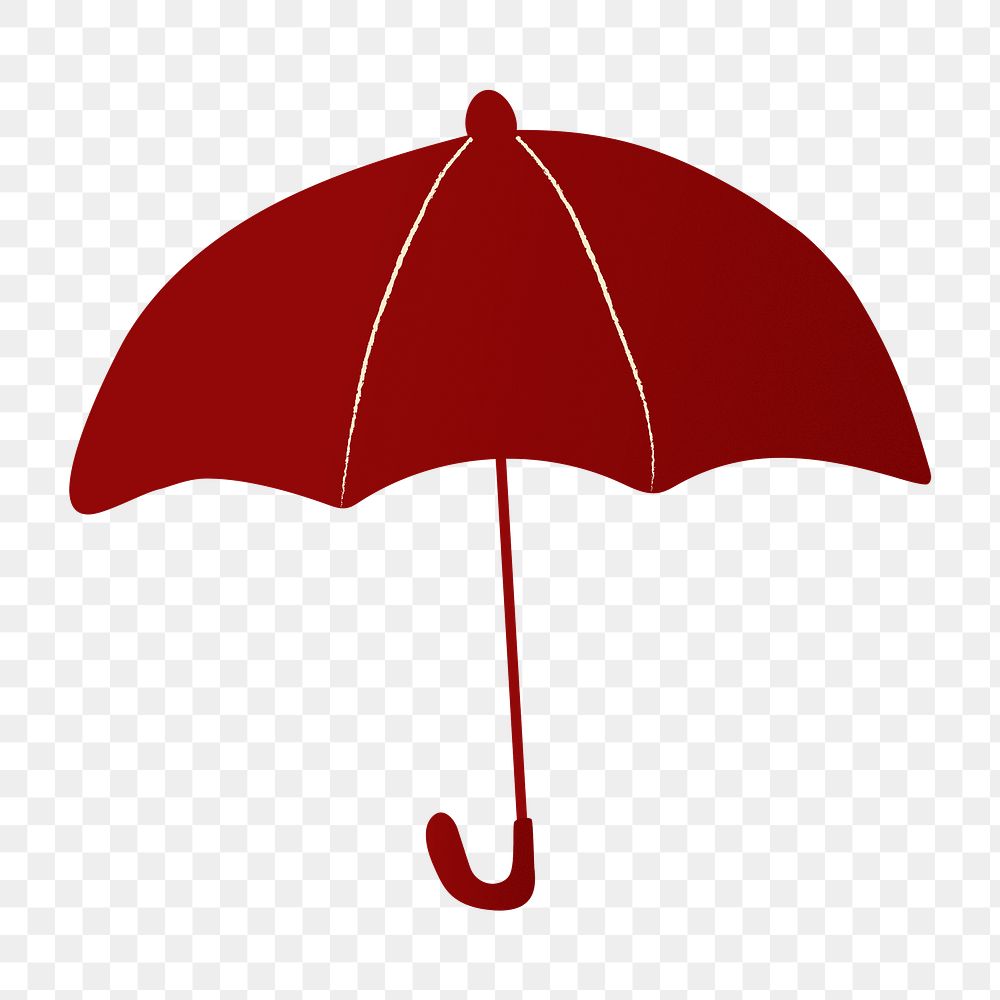 Umbrella png sticker, cute weather transparent clipart