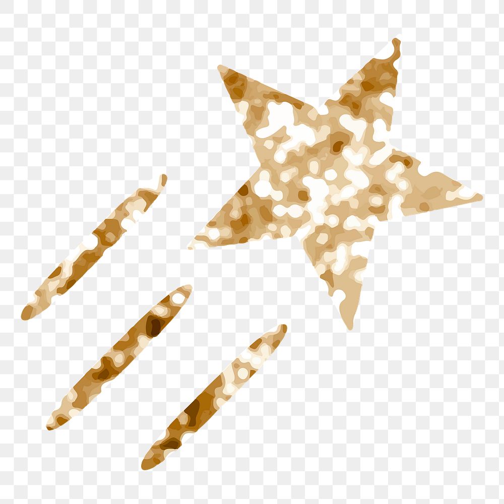 Png sparkling stars icon with glitter texture