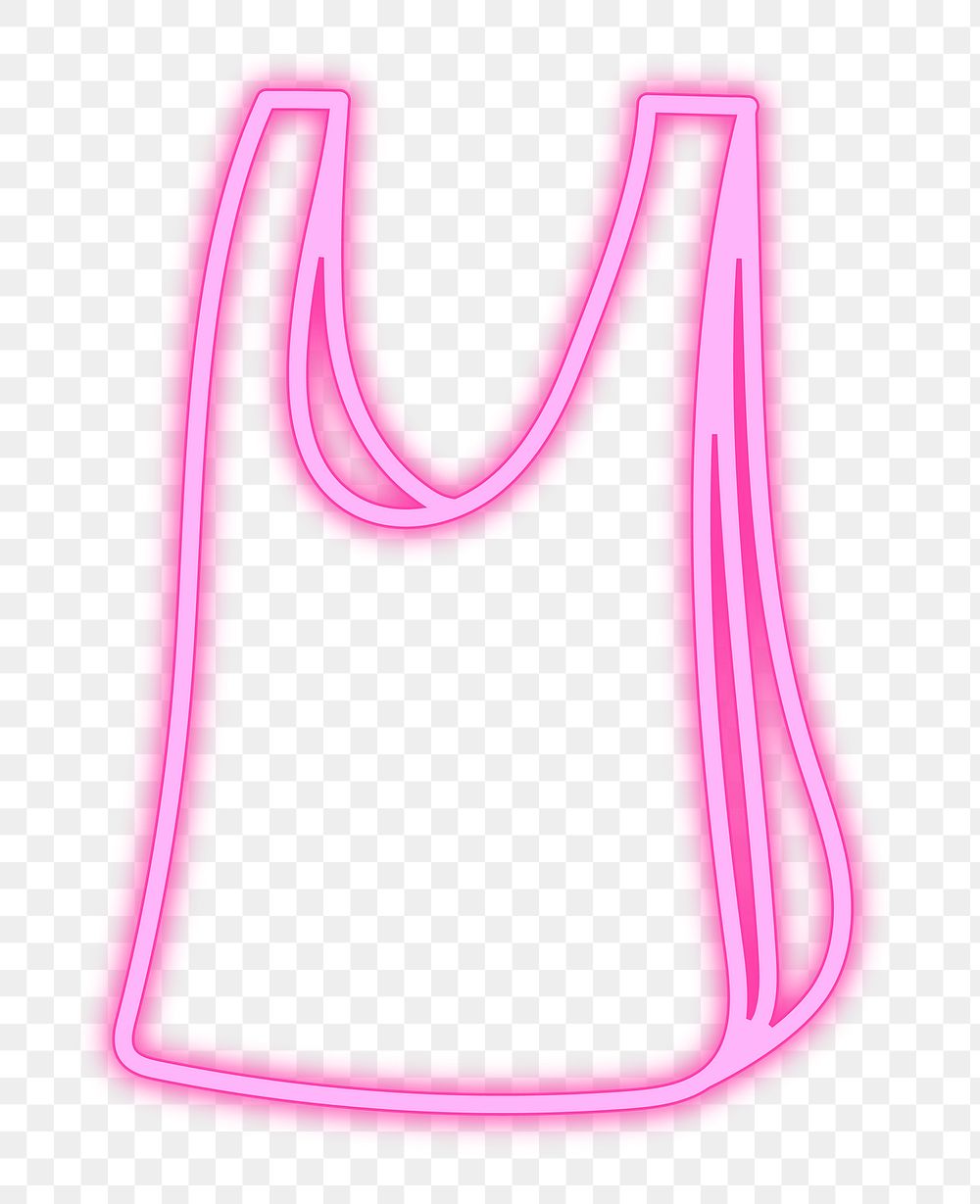 Png neon tote bag illustration