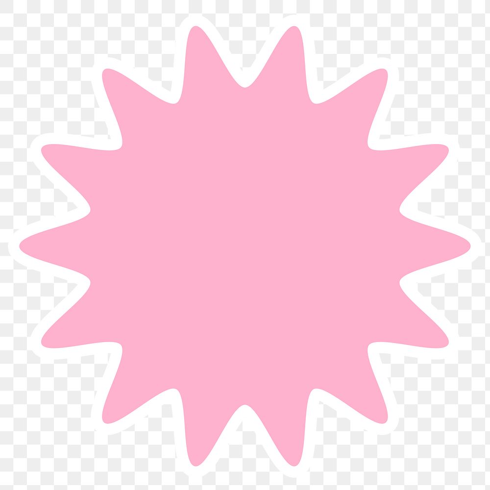 Png badge sticker pink label illustration