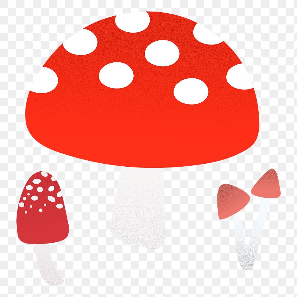 Mushroom png sticker, cute vegetable transparent clipart
