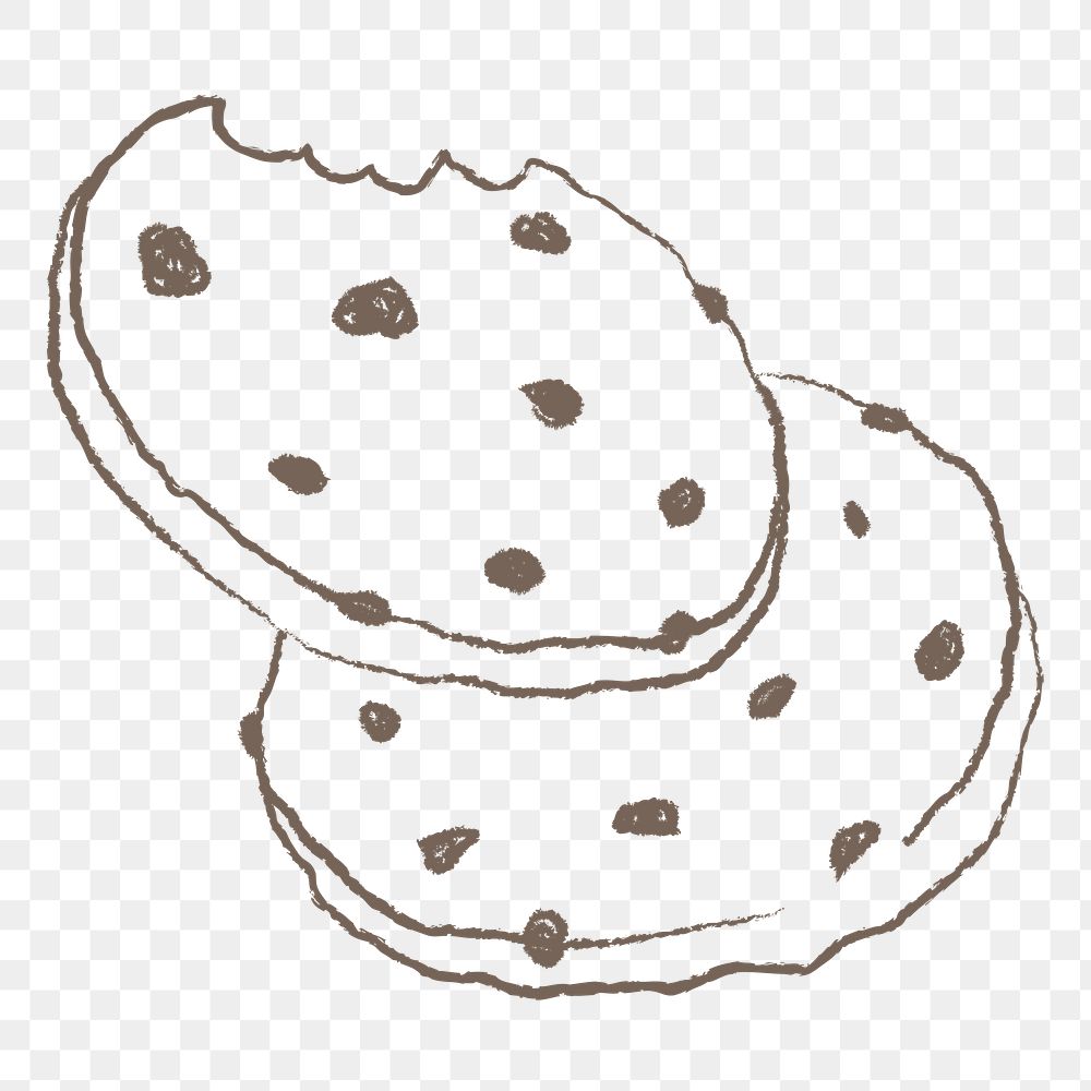 Cookie png sticker, cute bakery illustration