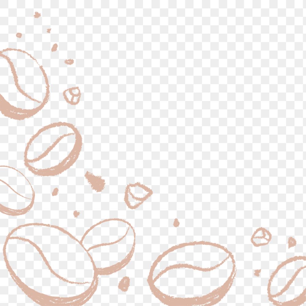Coffee png border, transparent background illustration