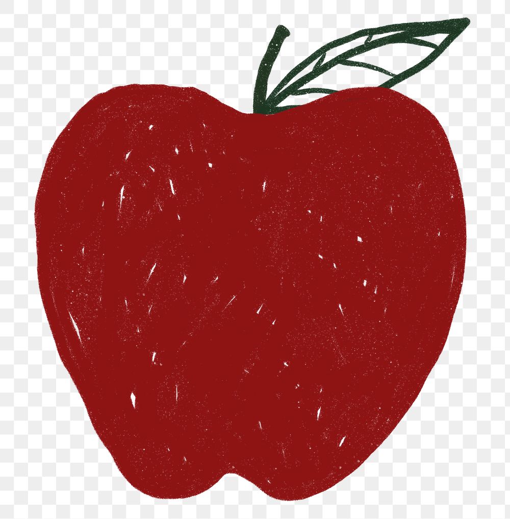 Apple PNG fruit doodle sticker