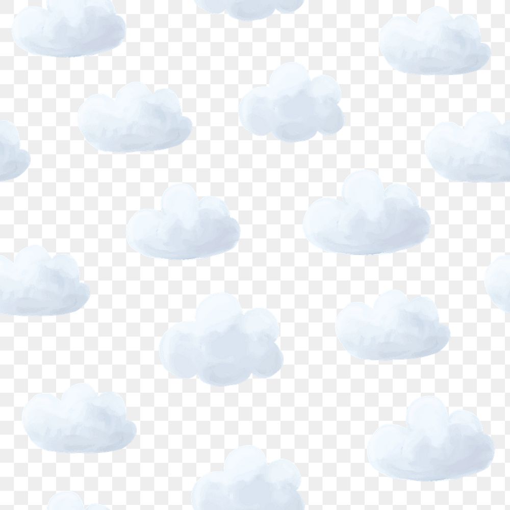 Cloud pattern PNG transparent background
