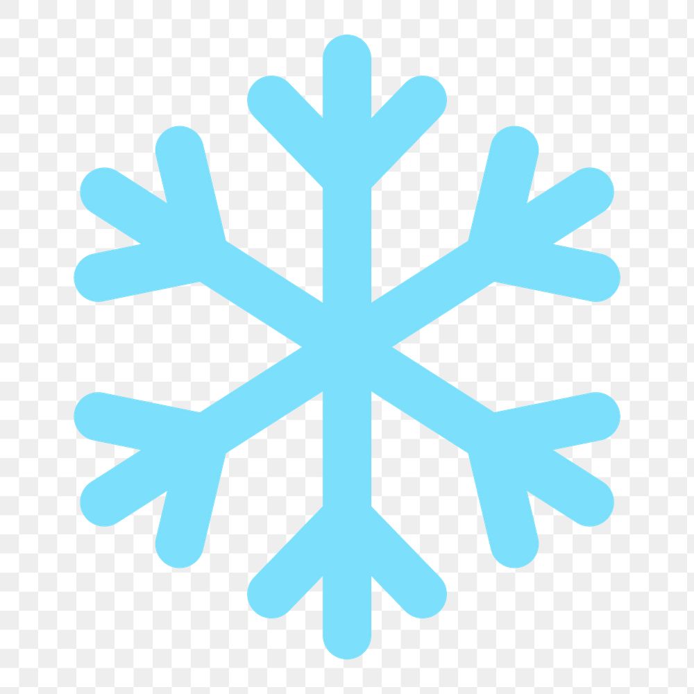 Snowflake png flat sticker collage, transparent clipart