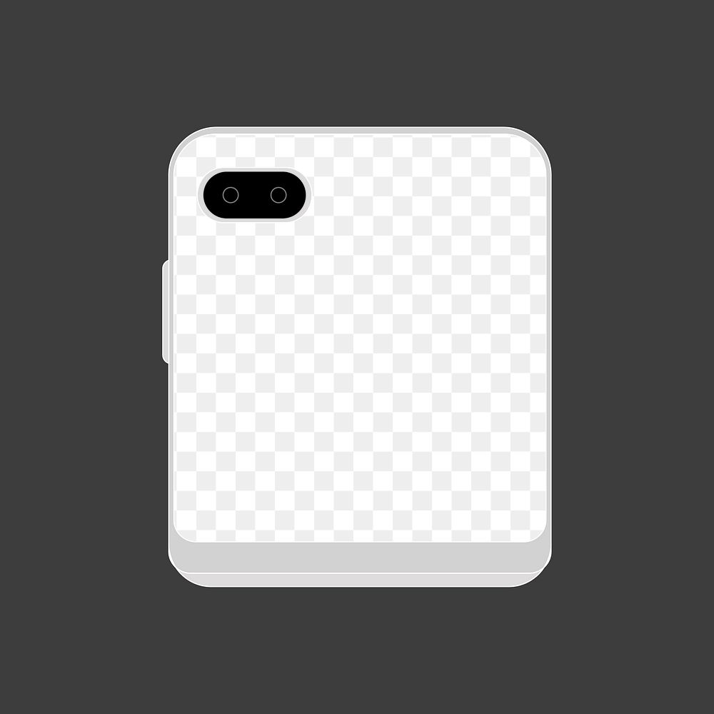 SAMSUNG Galaxy Z Flip png, transparent rear view mockup, digital device illustration
