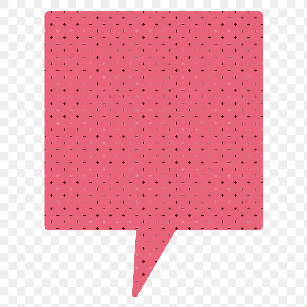 Speech bubble PNG clip art, dotted paper pattern style