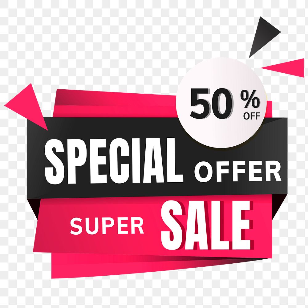 Special offer png badge sticker, shopping transparent clipart