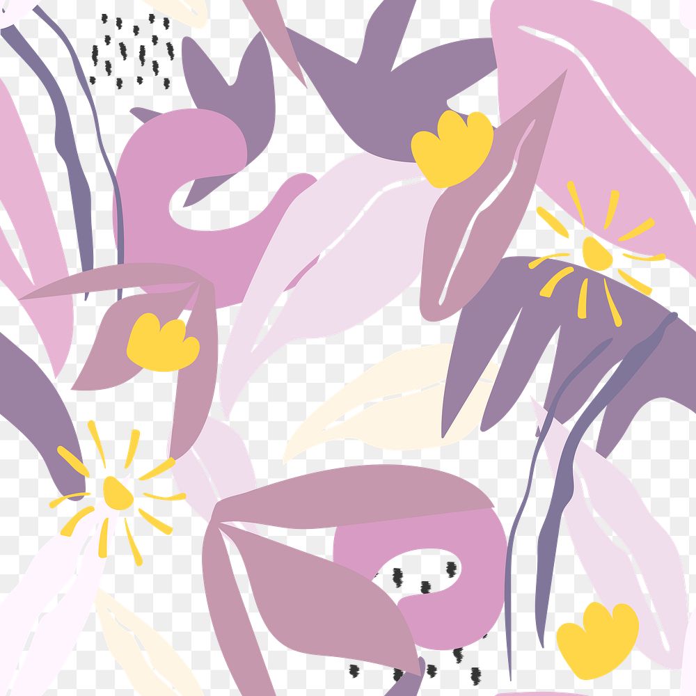 Leaf pattern png sticker, transparent background