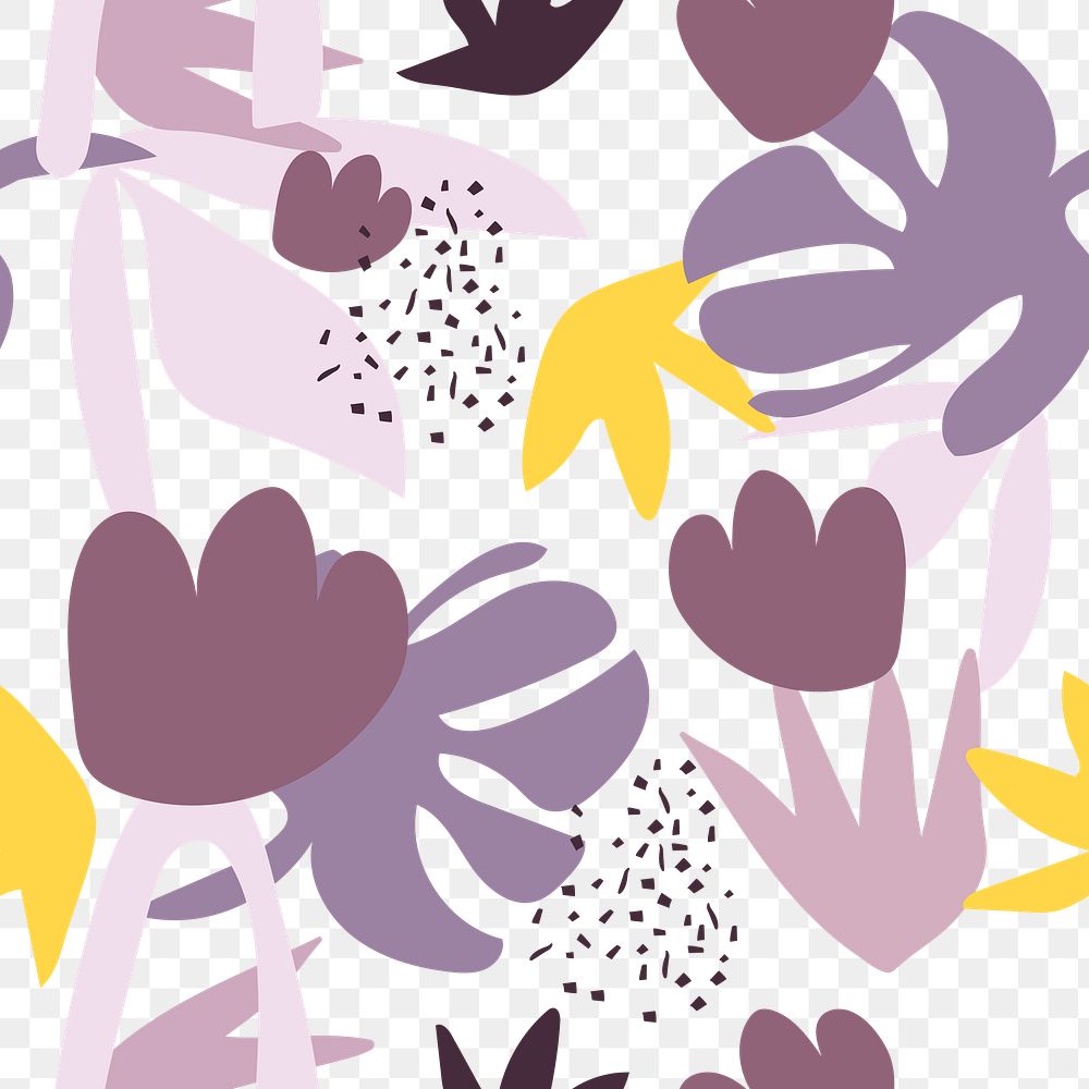 Purple seamless pattern png sticker, transparent background