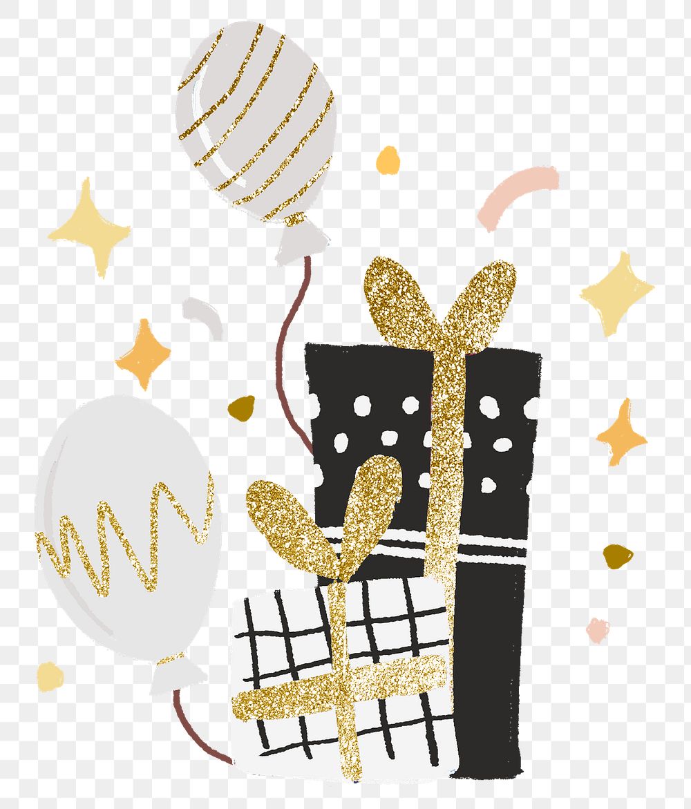 Present box PNG sticker, celebration illustration