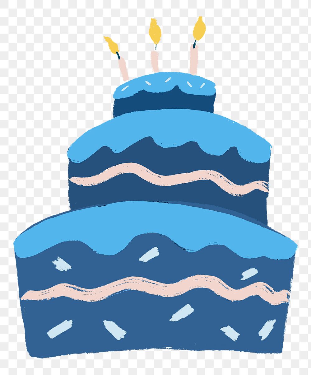 Birthday cake PNG sticker graphic