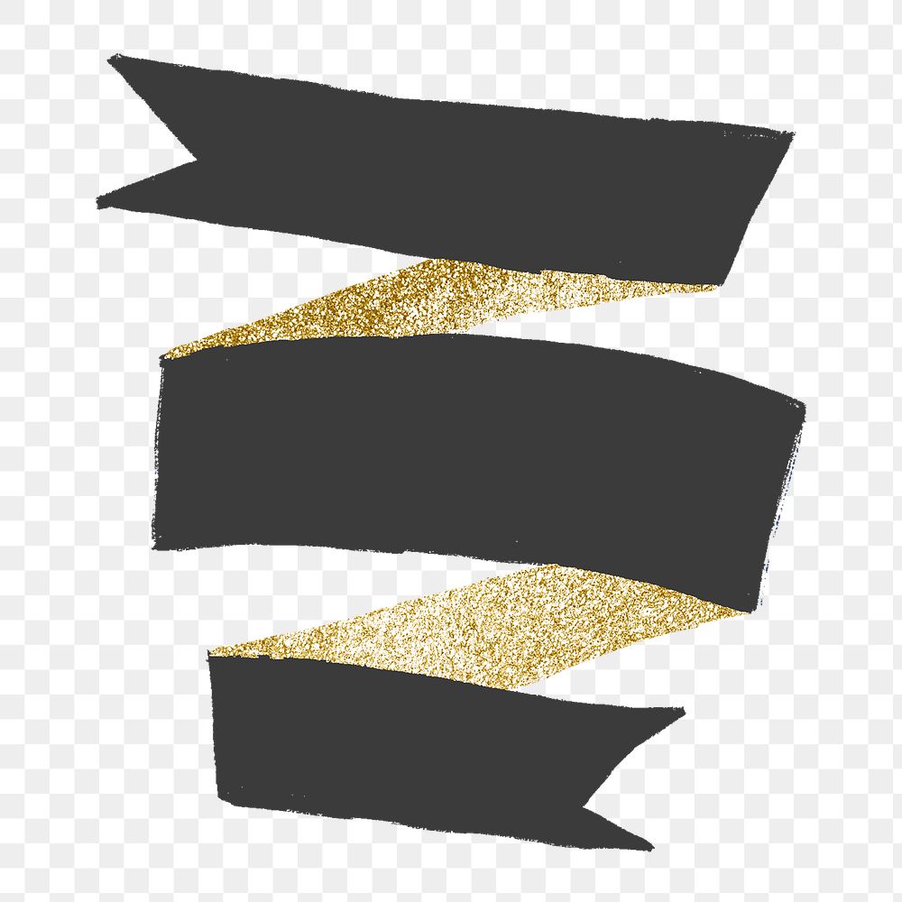 Badge PNG, black and glitter gold clipart graphic