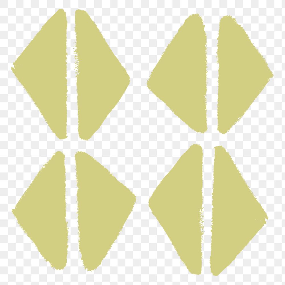 Triangle PNG clipart, yellow simple graphic