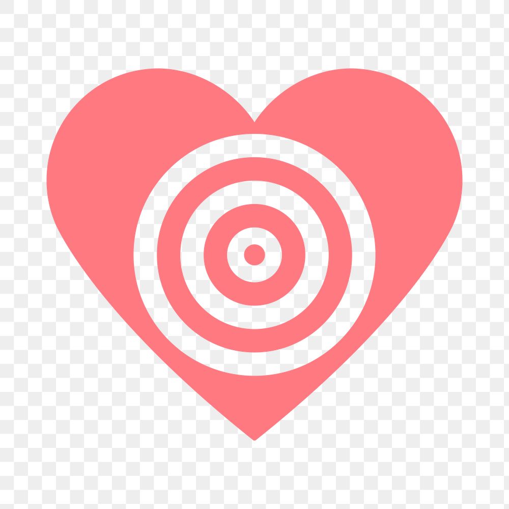 Heart PNG sticker, pink simple design icon