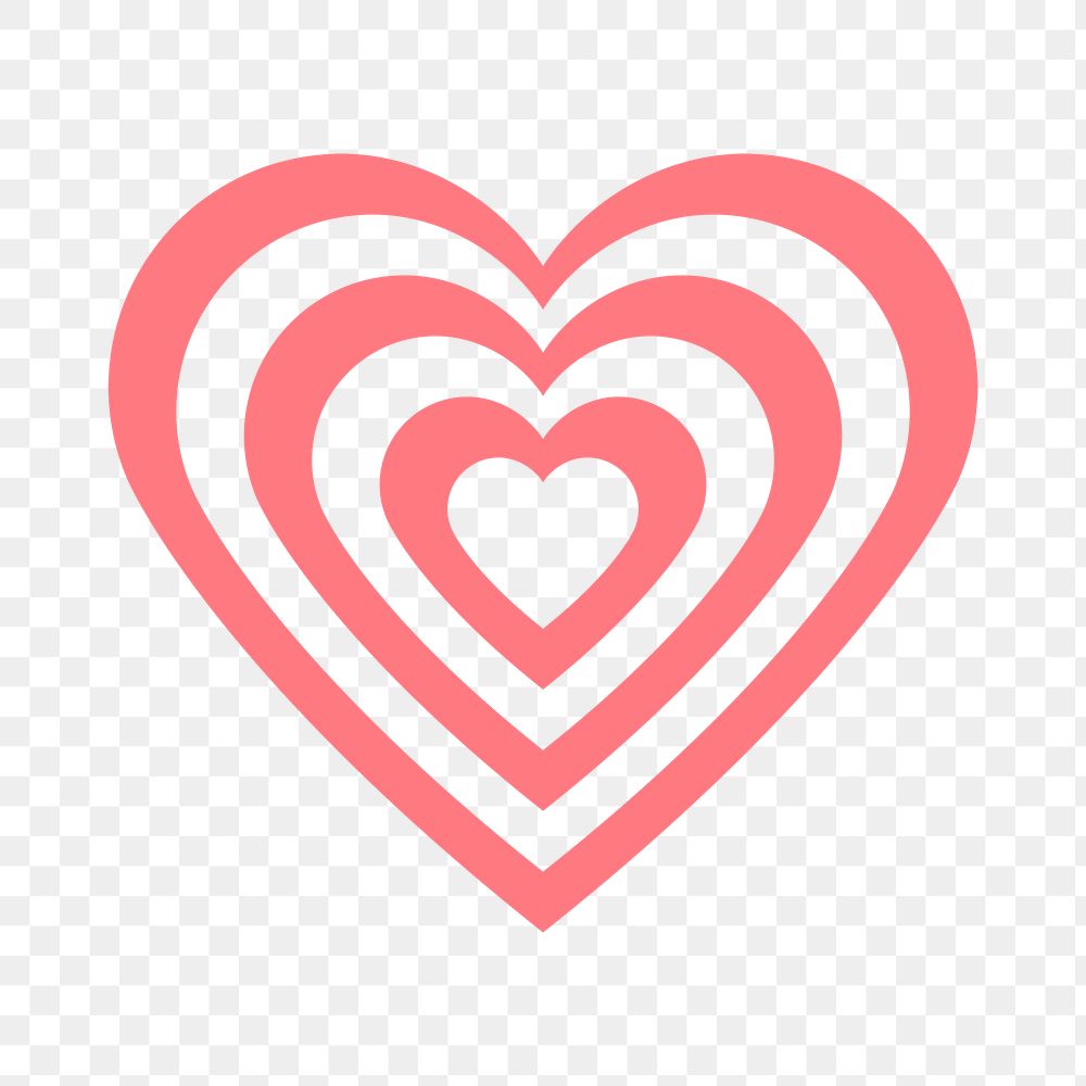 Pink heart png sticker icon