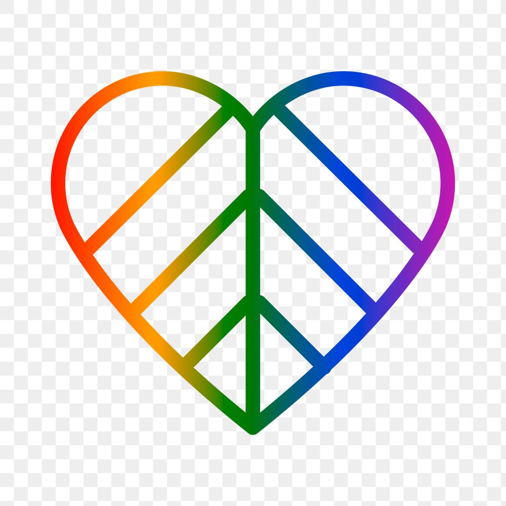 Colorful heart PNG sticker, LGBT pride month icon