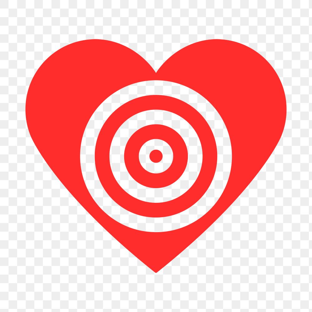 Heart PNG sticker, red simple design icon