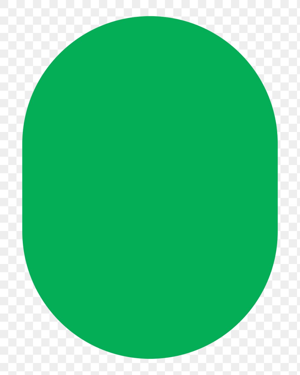 Ellipse png sticker geometric shape, green retro flat clipart
