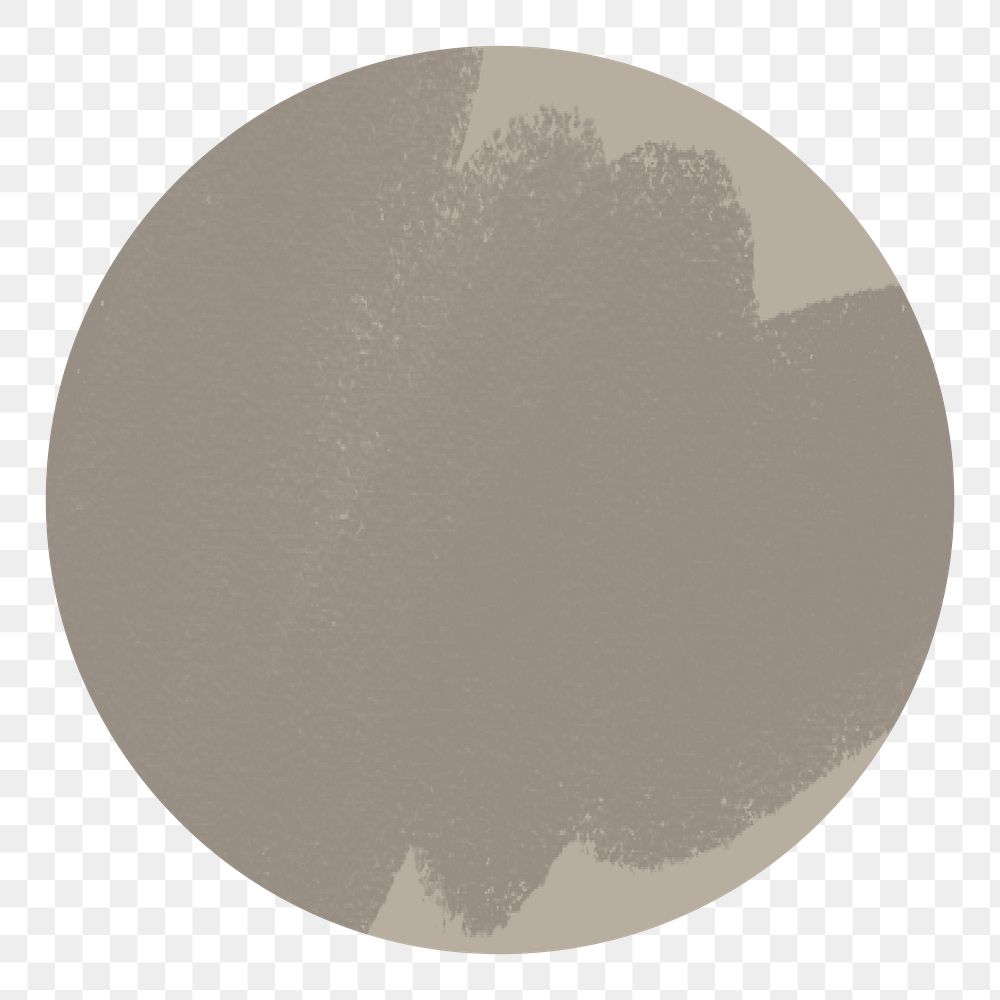 Circle png sticker geometric shape, brown earth tone flat clipart 