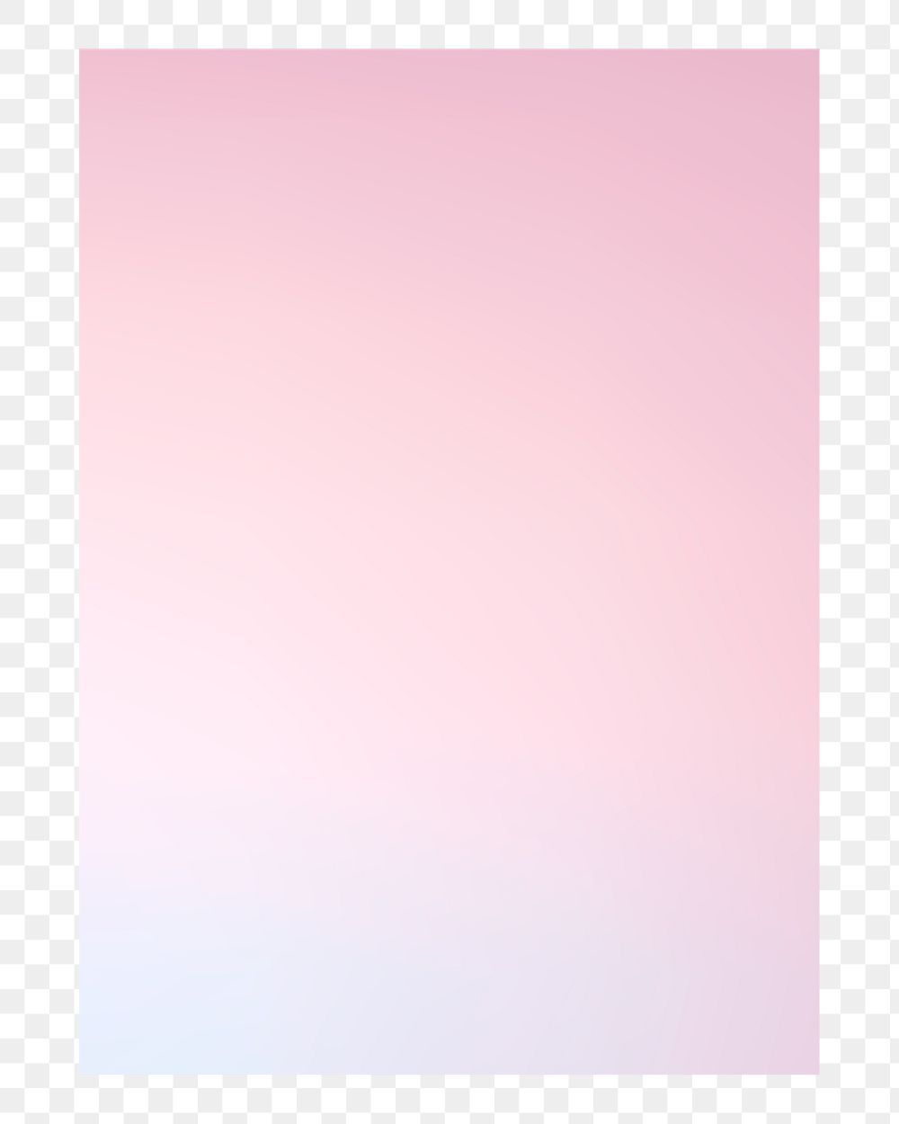 Rectangle png sticker geometric shape, pink gradient flat clipart