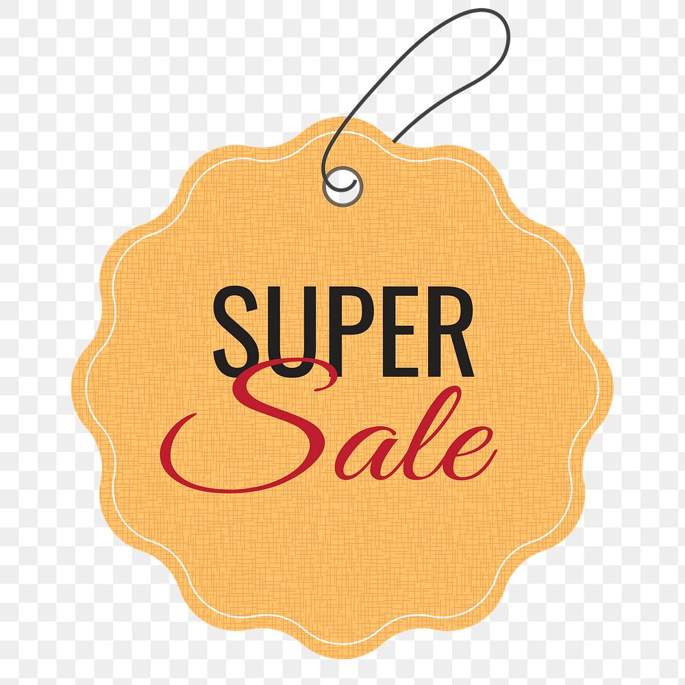 Super sale png badge sticker, shopping clipart transparent