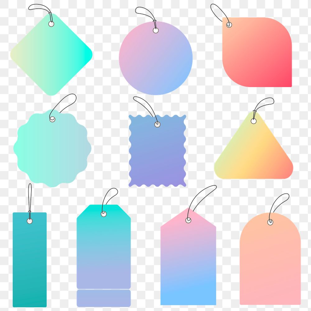 Shopping badge png sticker, pastel transparent printable clipart design space collection