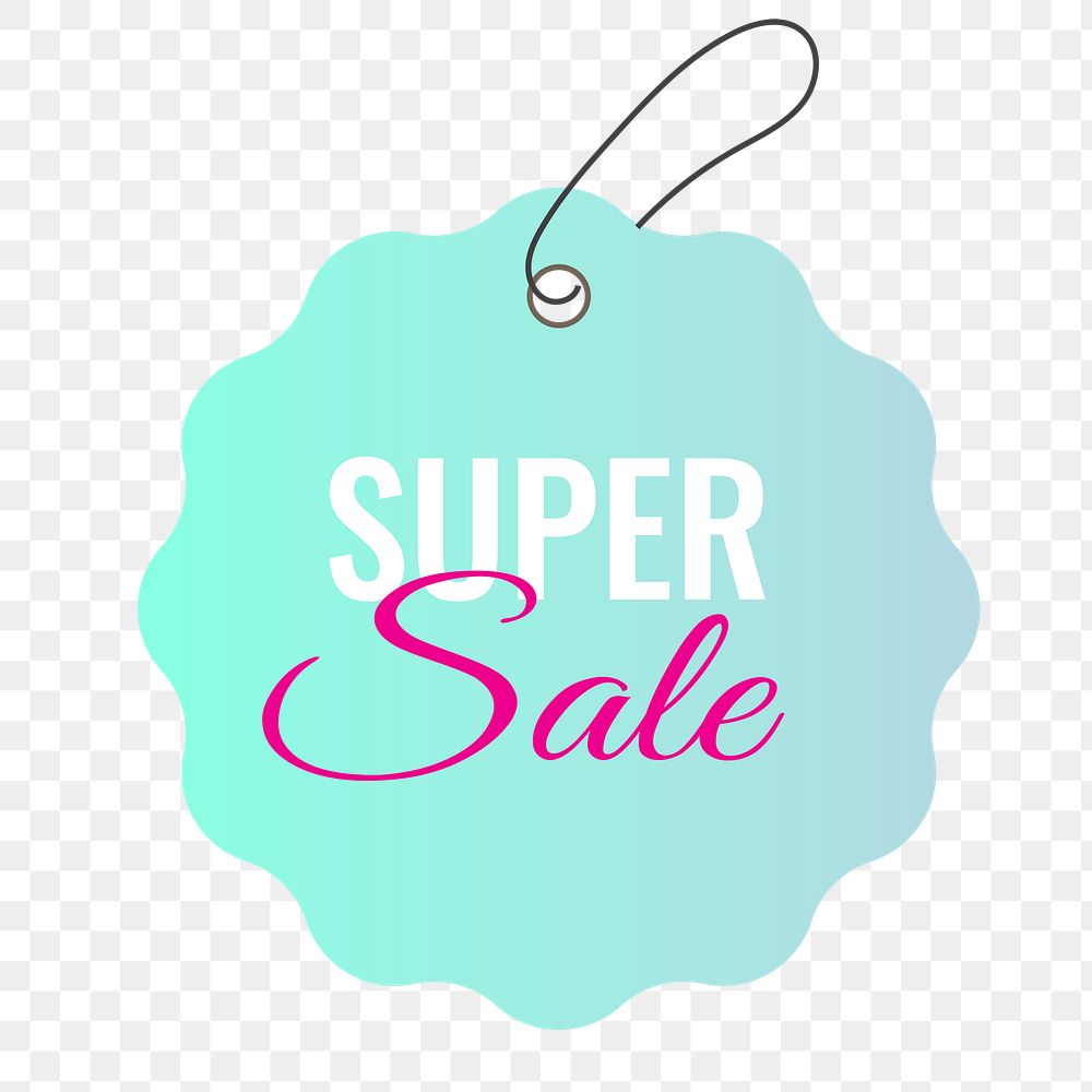 Super sale png badge sticker, shopping clipart transparent