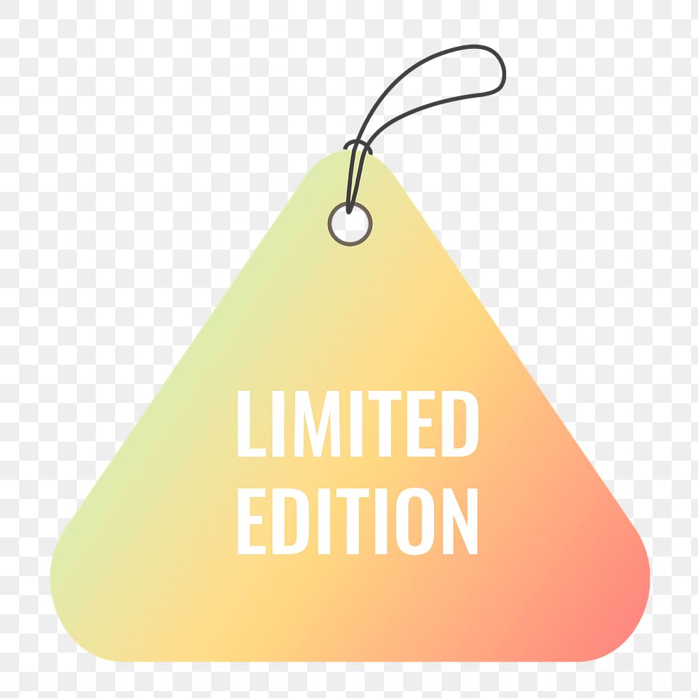 Limited edition png badge sticker, shopping clipart transparent