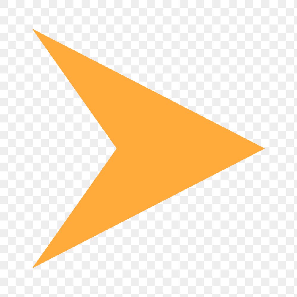 Dash arrow png icon, yellow sticker, play transparent symbol