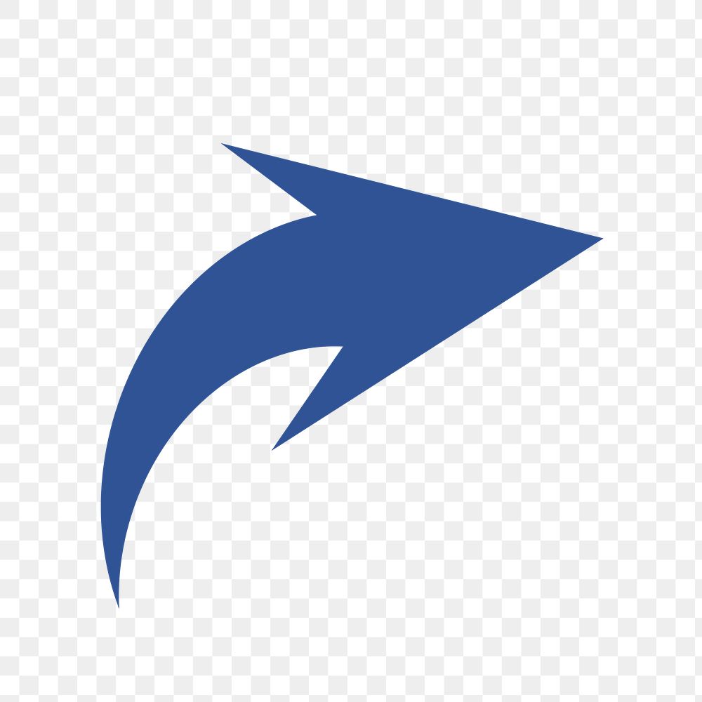 Dash arrow png icon, blue sticker, forward transparent symbol