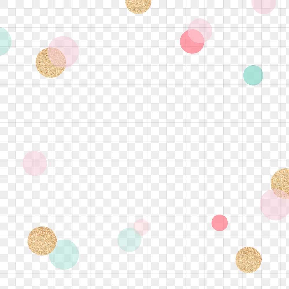 Cute grid png frame, colorful sparkly bokeh in pastel design