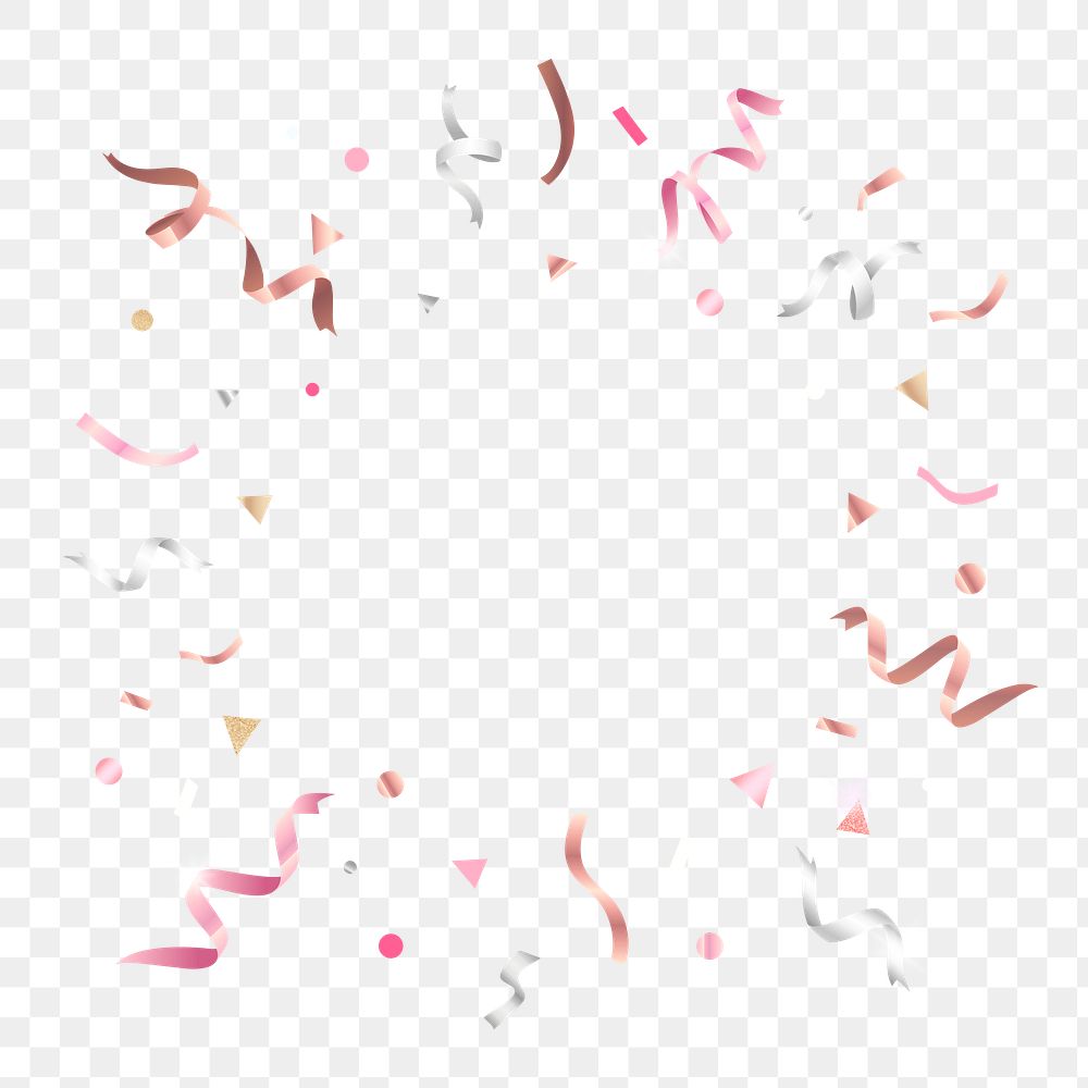 Ribbon frame background png, new year celebration, colorful design