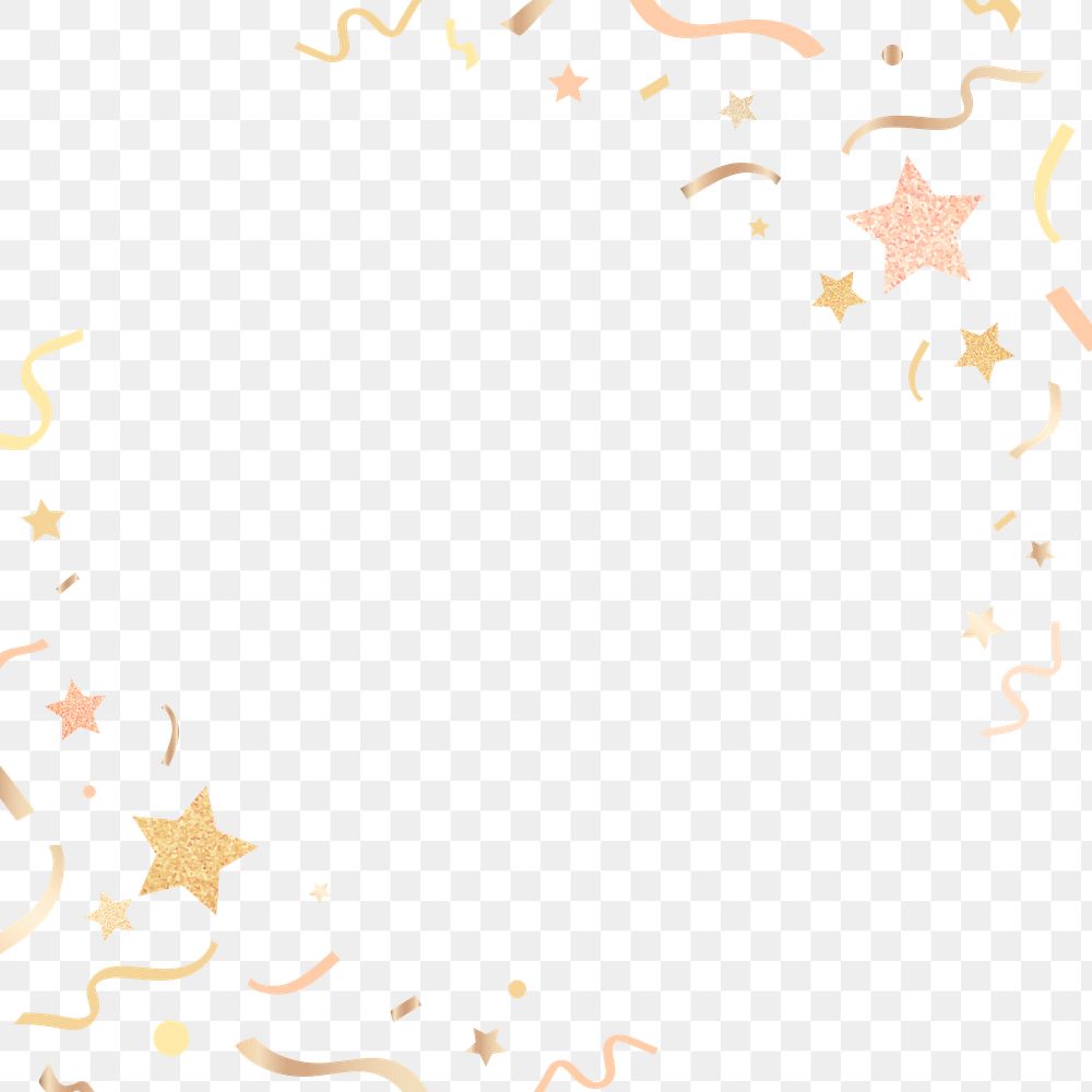 Aesthetic frame background png transparent, festive celebration with ribbons