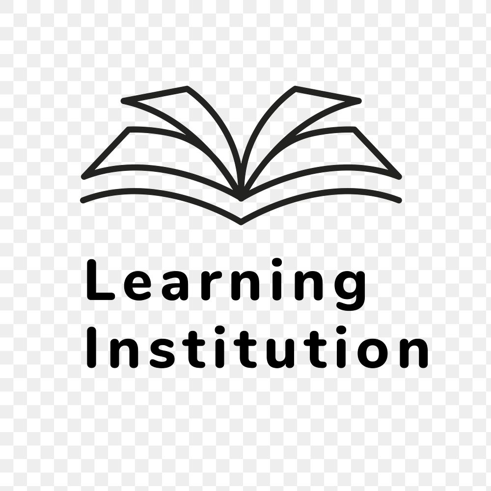 Business education logo png, branding design, learning institution text
