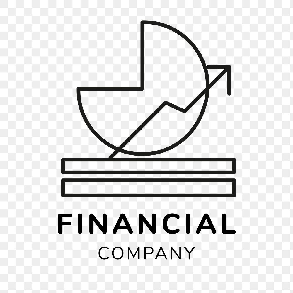 Financial logo png, business template for branding design
