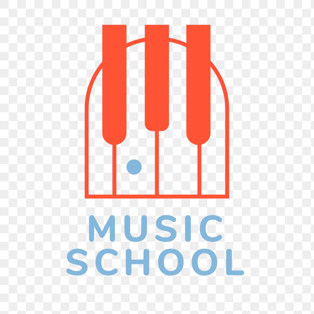 Music school logo png, business branding design