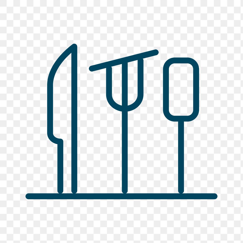 Cutlery logo food icon png flat design illustration