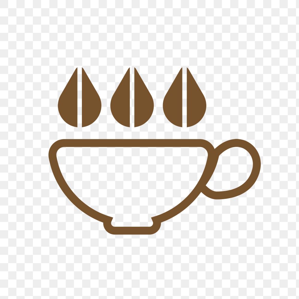 Coffee logo png, food icon flat design illustration, coffee cup