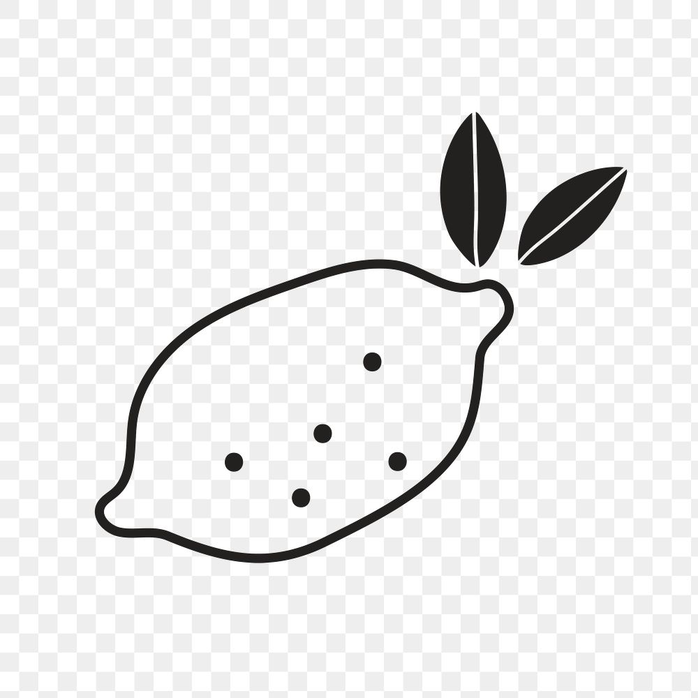 Lemon logo food icon png flat design illustration