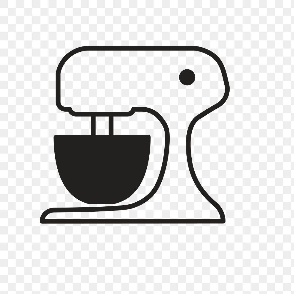 Bread dough mixer logo png bakery icon flat design illustration