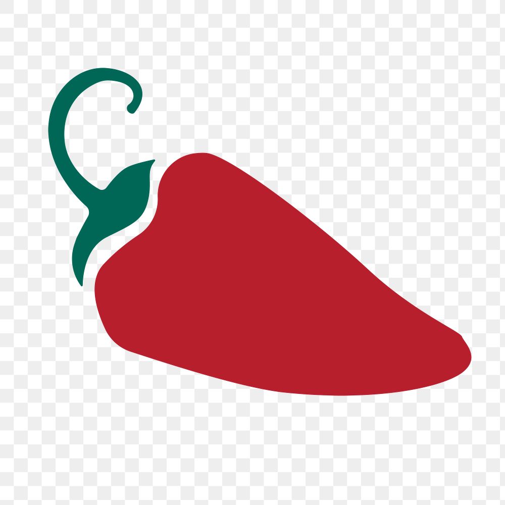 Chilli logo food icon png flat design illustration