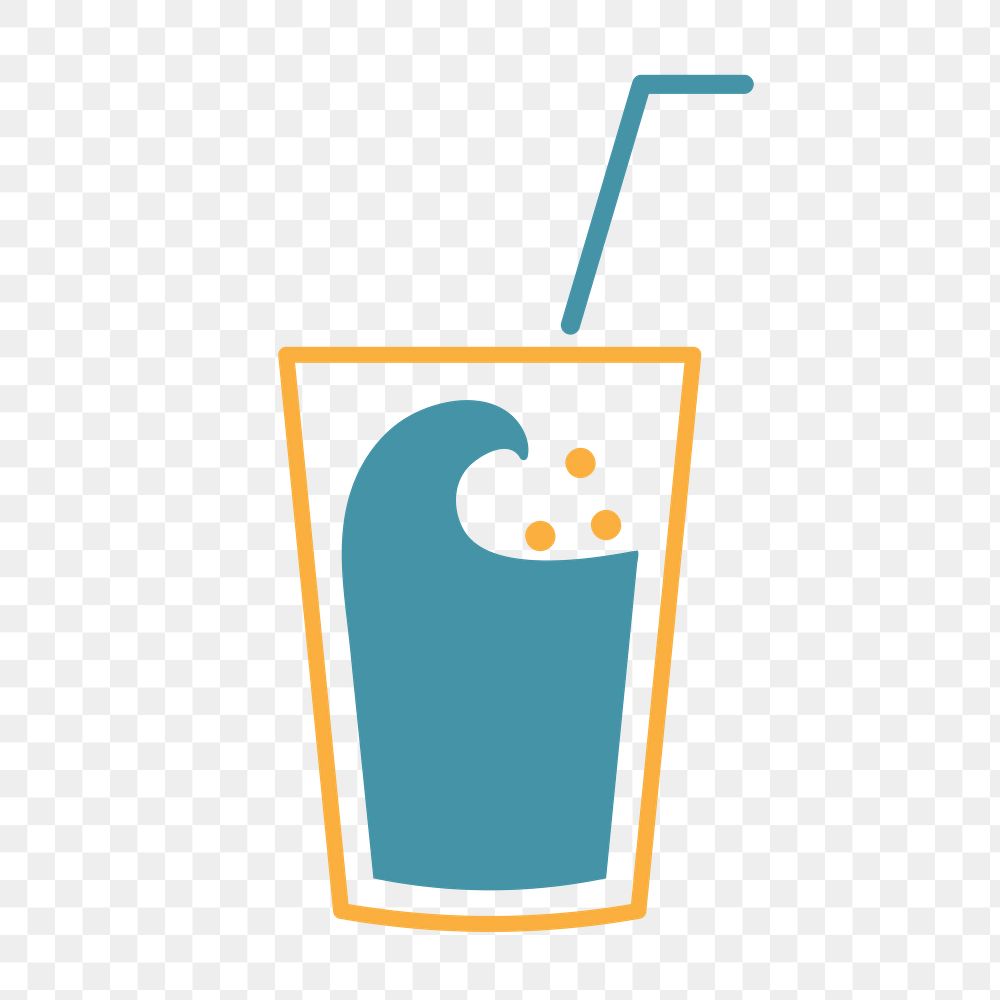 Soft drink logo food icon png flat design illustration