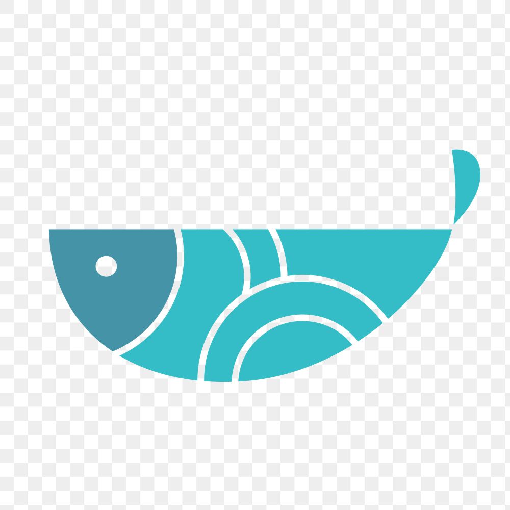 Fish logo seafood icon png flat design illustration