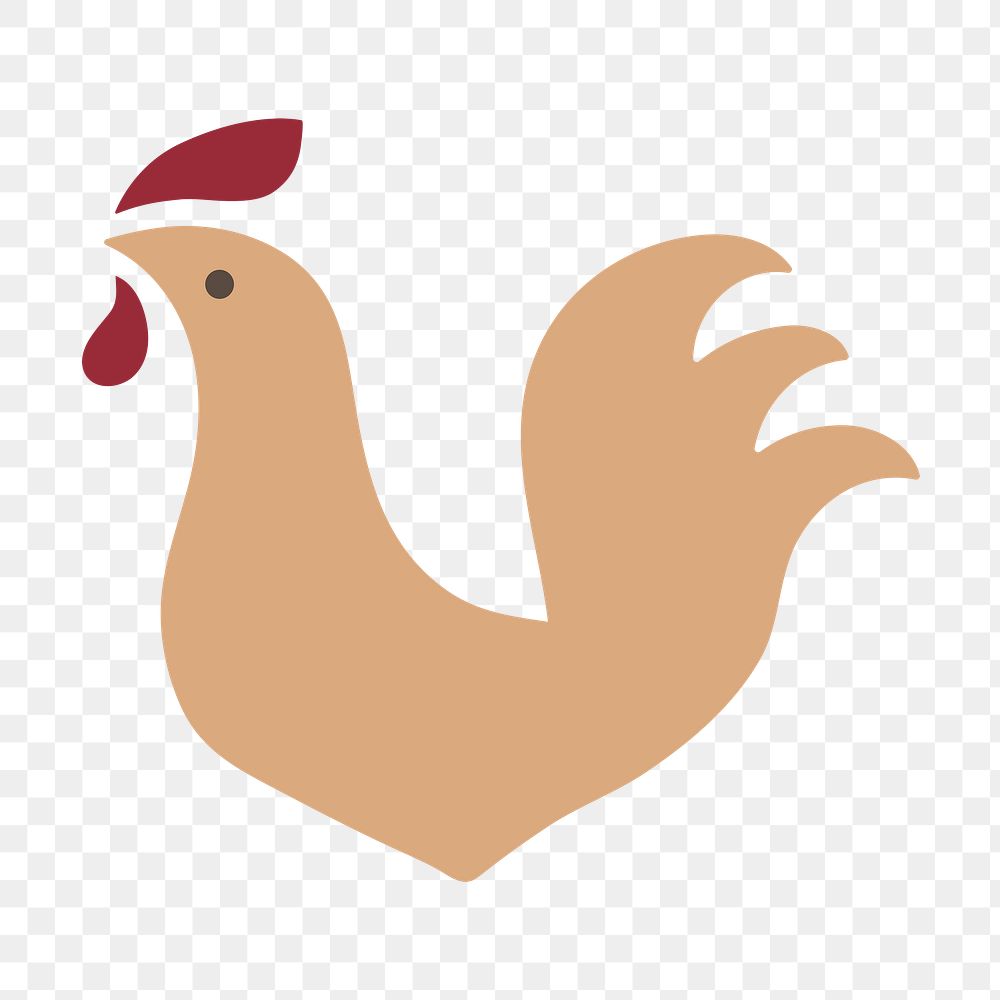 Chicken logo food icon png flat design illustration