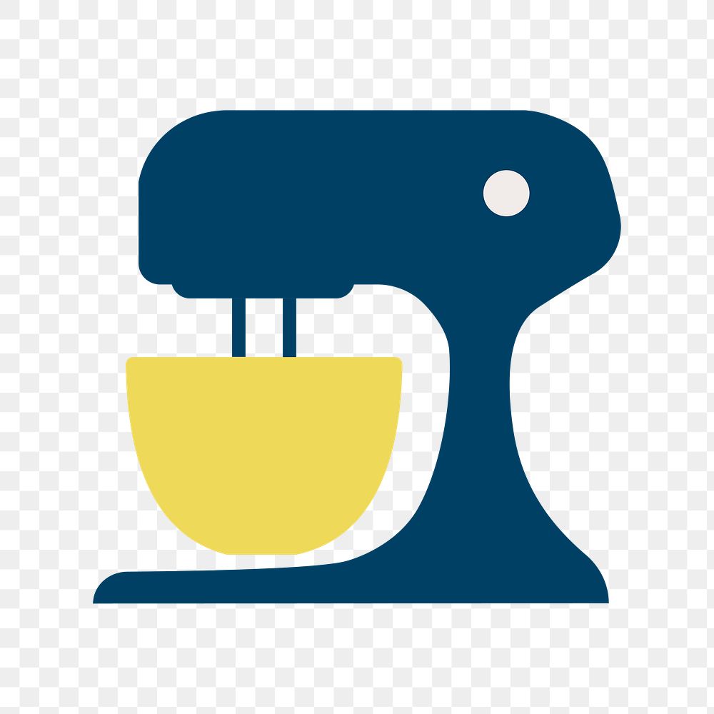 Bread dough mixer logo png bakery icon flat design illustration